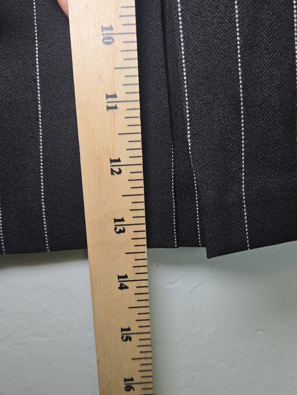 Naked Wardrobe Pinstripe Suiting Pleated Mini Skirt Black White Preppy Sz M NWT - Picture 12 of 16